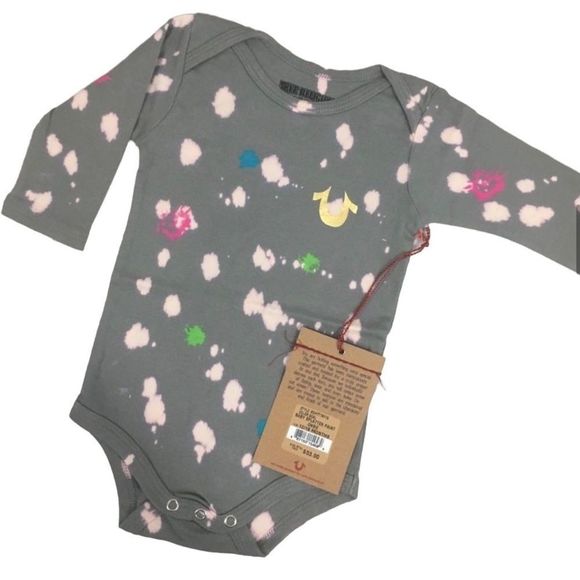 New True Religion Bundle of 2 Long Sleeve Baby Girl Onesies 12-18 Months - Picture 14 of 16